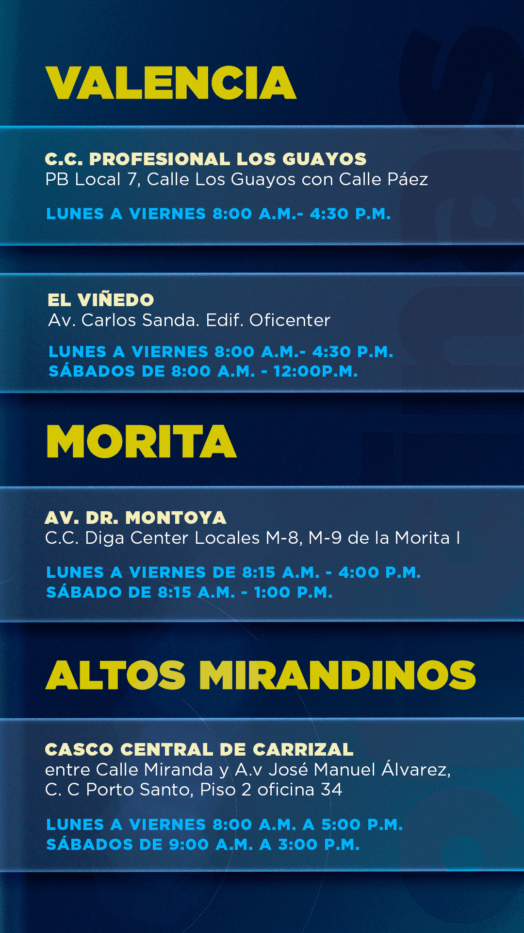 Valencia / Morita / Altos Mirandinos