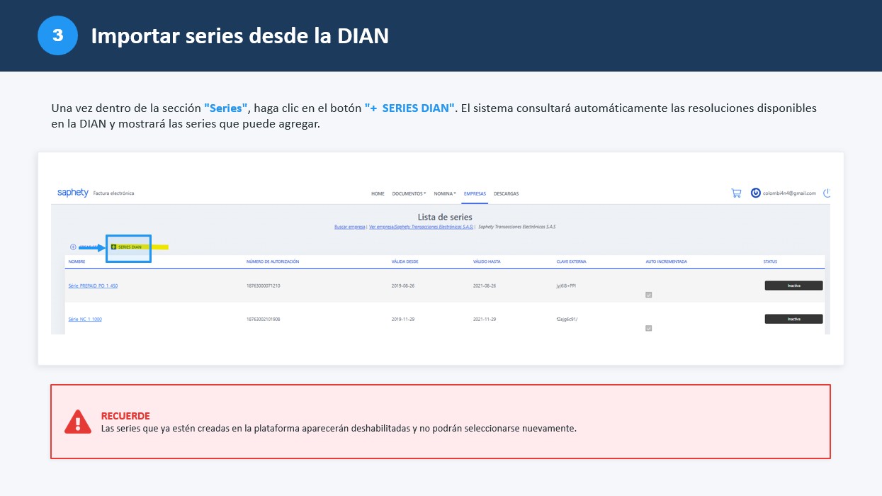SERIES DIAN