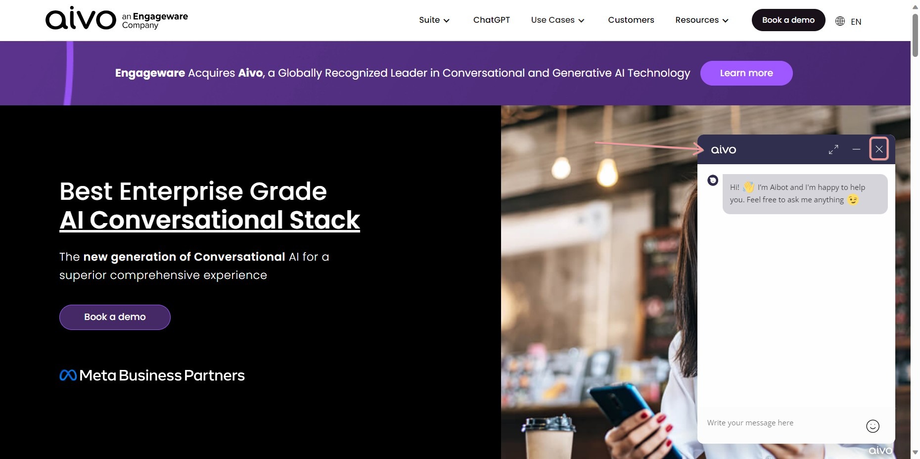 Example of how the chat window will look like