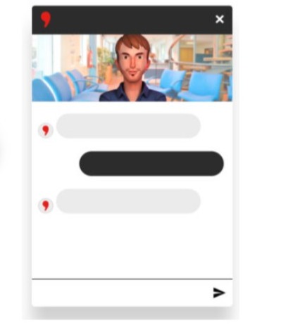 Avatar placed in the chat window