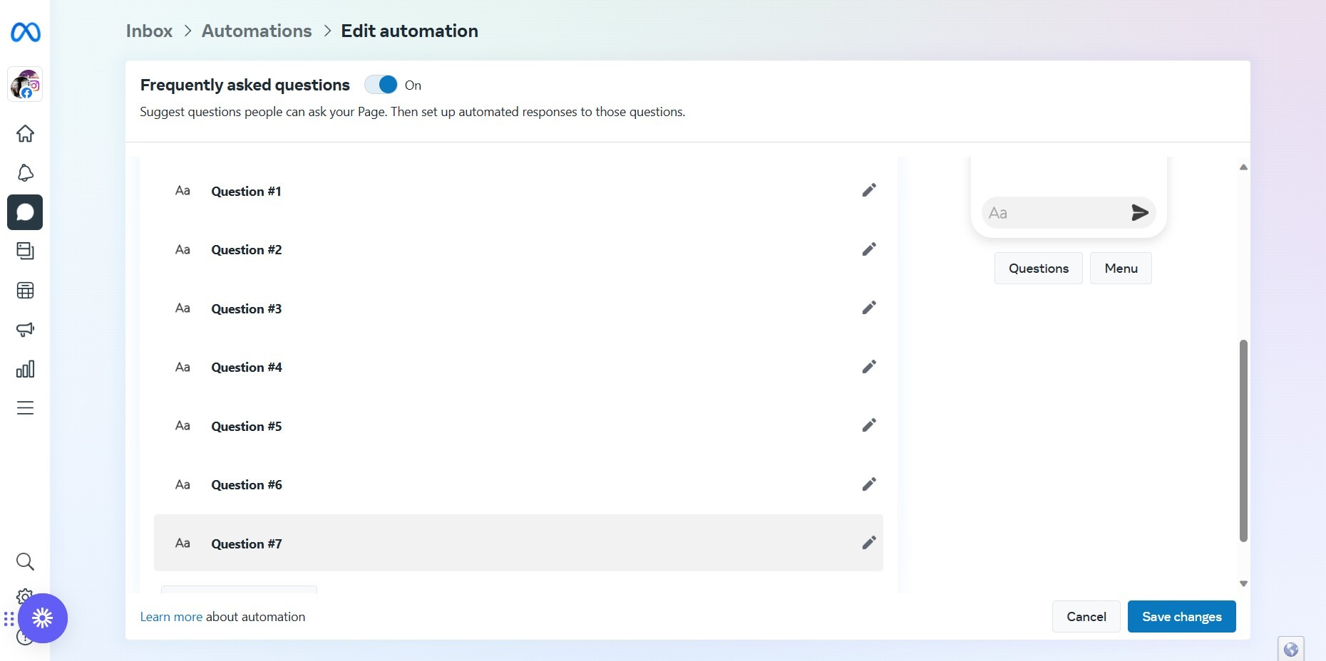 You can upload the questions you need to have in your Faqs list.