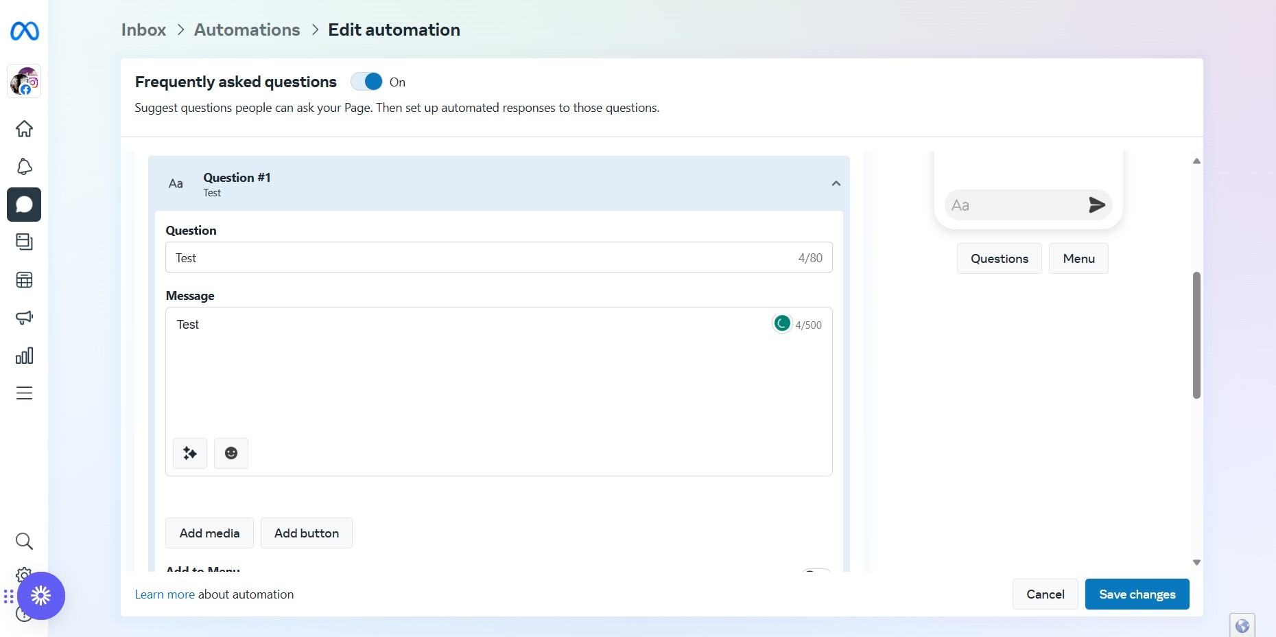But you can only add a maximum of 5 to the menu.