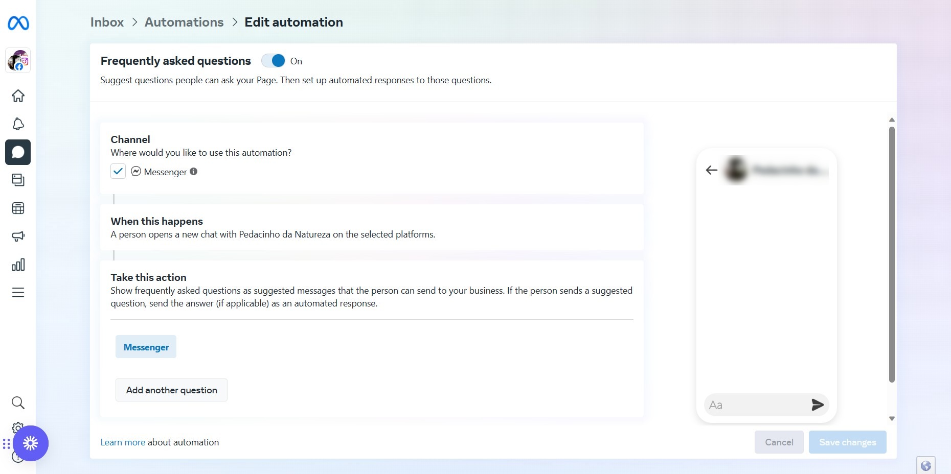 Scroll down to the FAQ option.